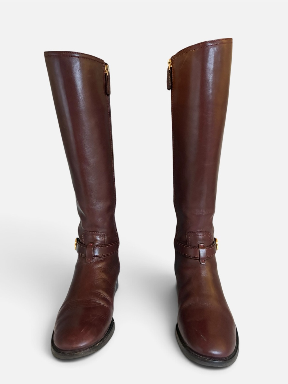 Tory Burch Tall Brown Leather Over-the-Knee Riding Boots - Picture 2 of 6